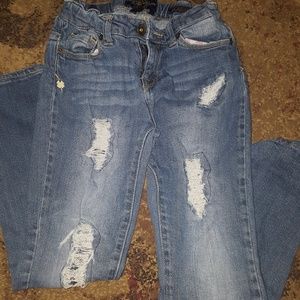 girls size 10 distressed jeans